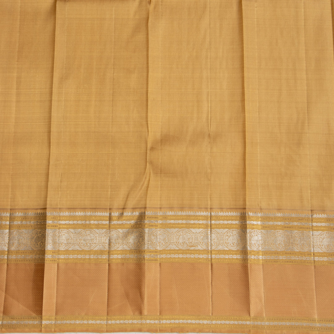 Kuberan Lightpink With Gold Border Organza Kanchipuram Silk Saree
