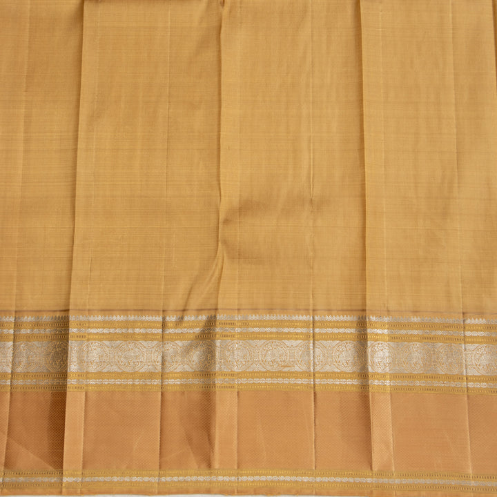 Kuberan Lightpink With Gold Border Organza Kanchipuram Silk Saree