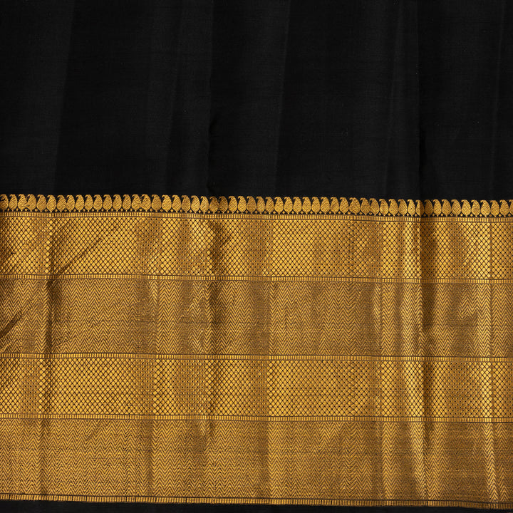 Kuberan Orange Kalamkari Prints Kanchipuram Silk Sare