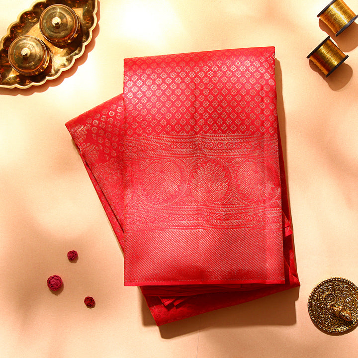 Kuberan Red Kanchivaram Silk Saree