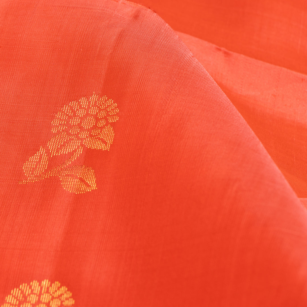 Kuberan Peach Pure Soft Silk Saree