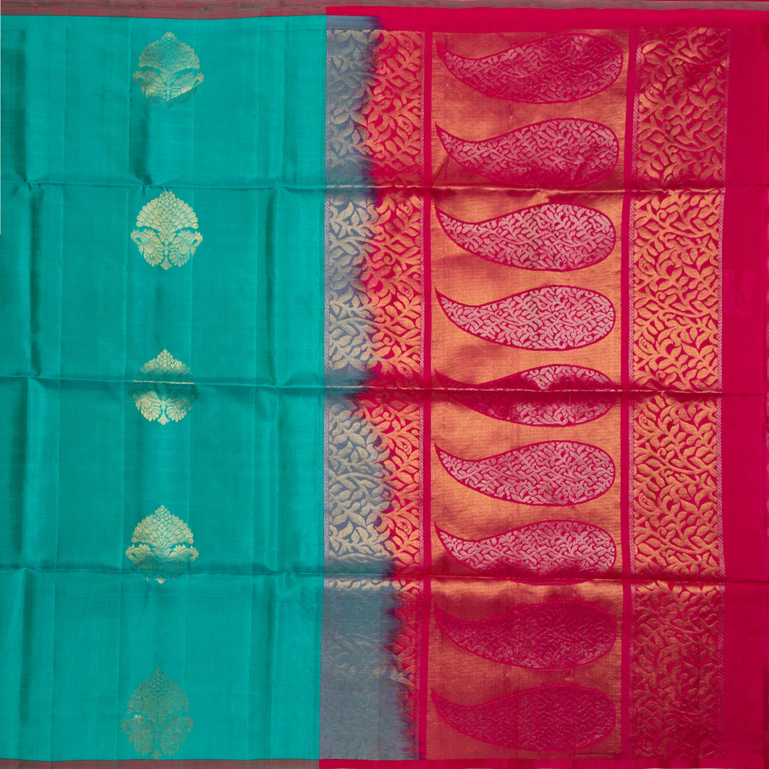 Kuberan Green Pure Soft Silk Saree