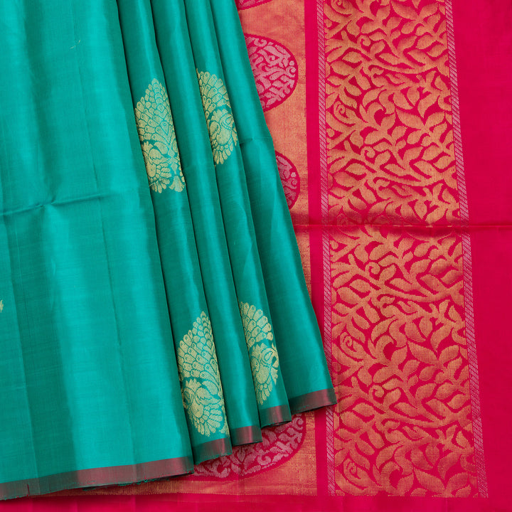 Kuberan Green Pure Soft Silk Saree
