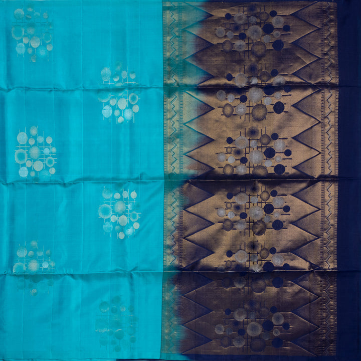 Kuberan Blue Pure Soft Silk Saree