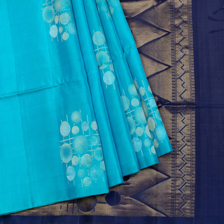 Kuberan Blue Pure Soft Silk Saree