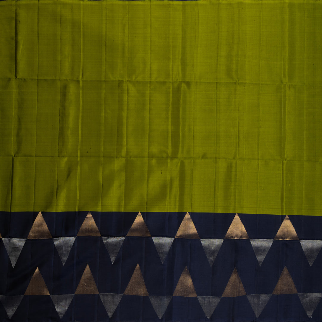 Kuberan Green With Blue Pure Soft Silk Saree