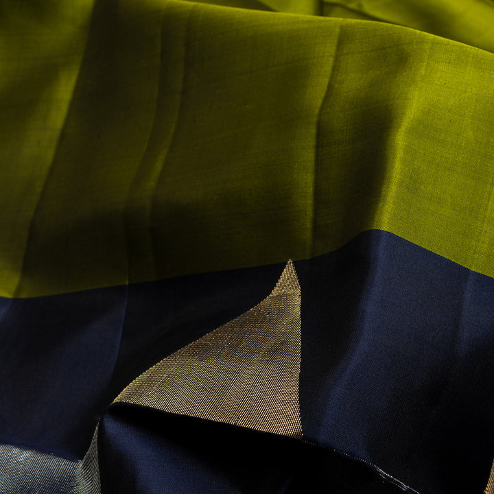 Kuberan Green With Blue Pure Soft Silk Saree