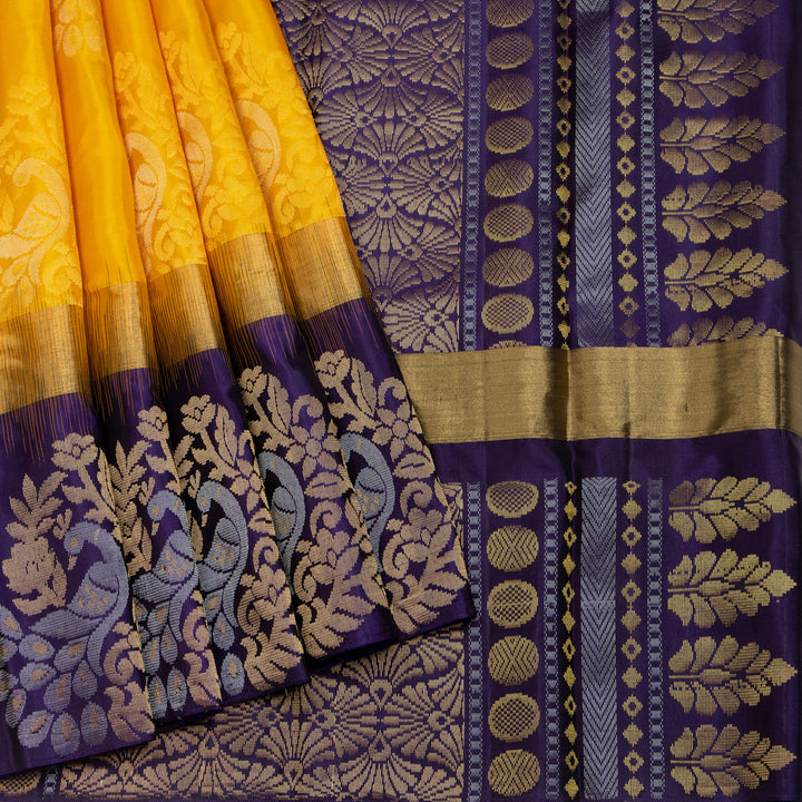 Kuberan Yellow Soft Silk Saree