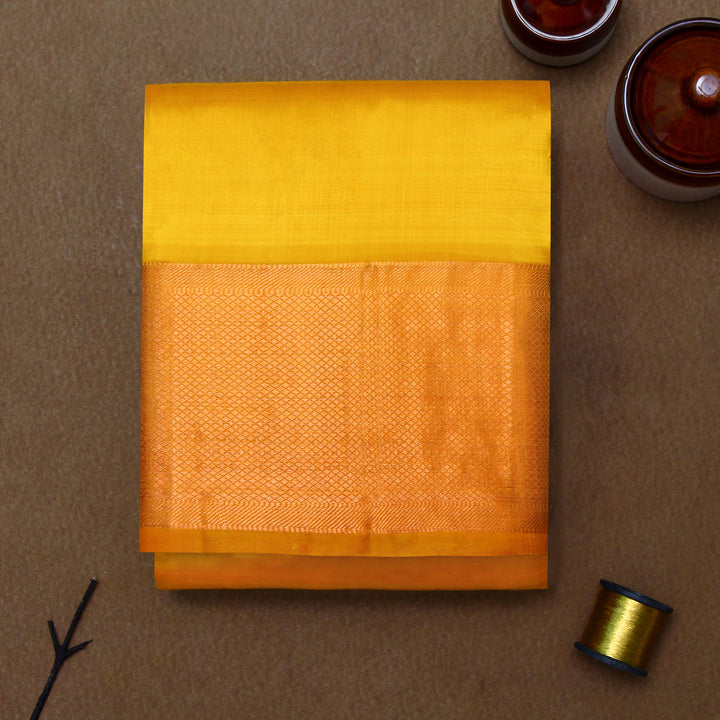 Kuberan Mustard Pure Silk Dhoti