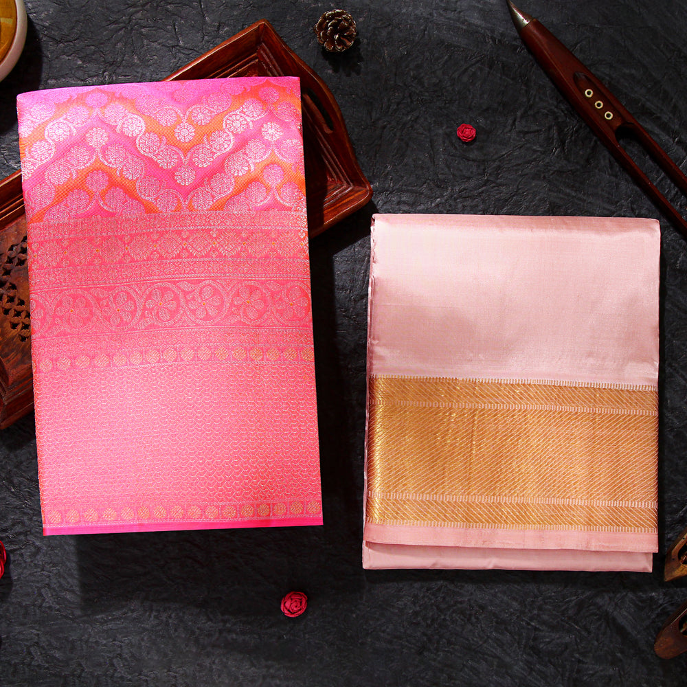 Pink Kanchivaram Silk Saree