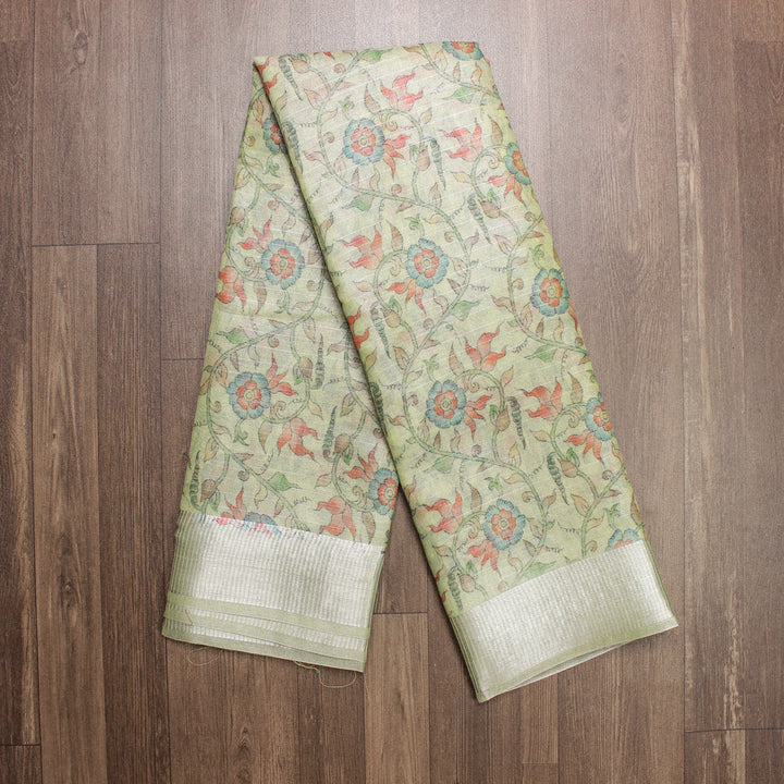 Light Green Linen Saree