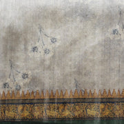 Kuberan Grey Raw Silk Printed Saree