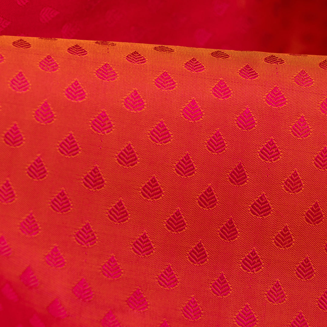 Kuberan Orange Pure Silk Saree