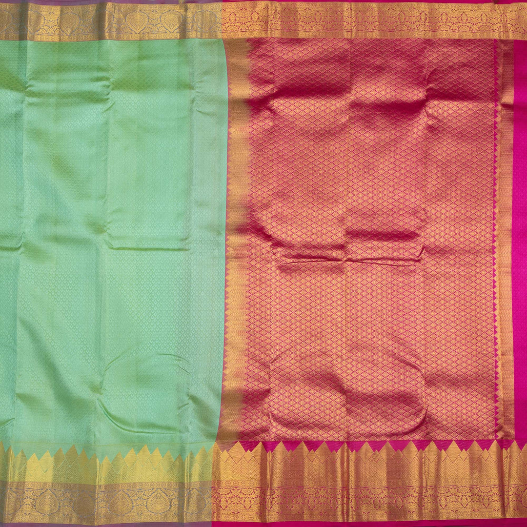 Kuberan Leaf Green Pure Silk Saree