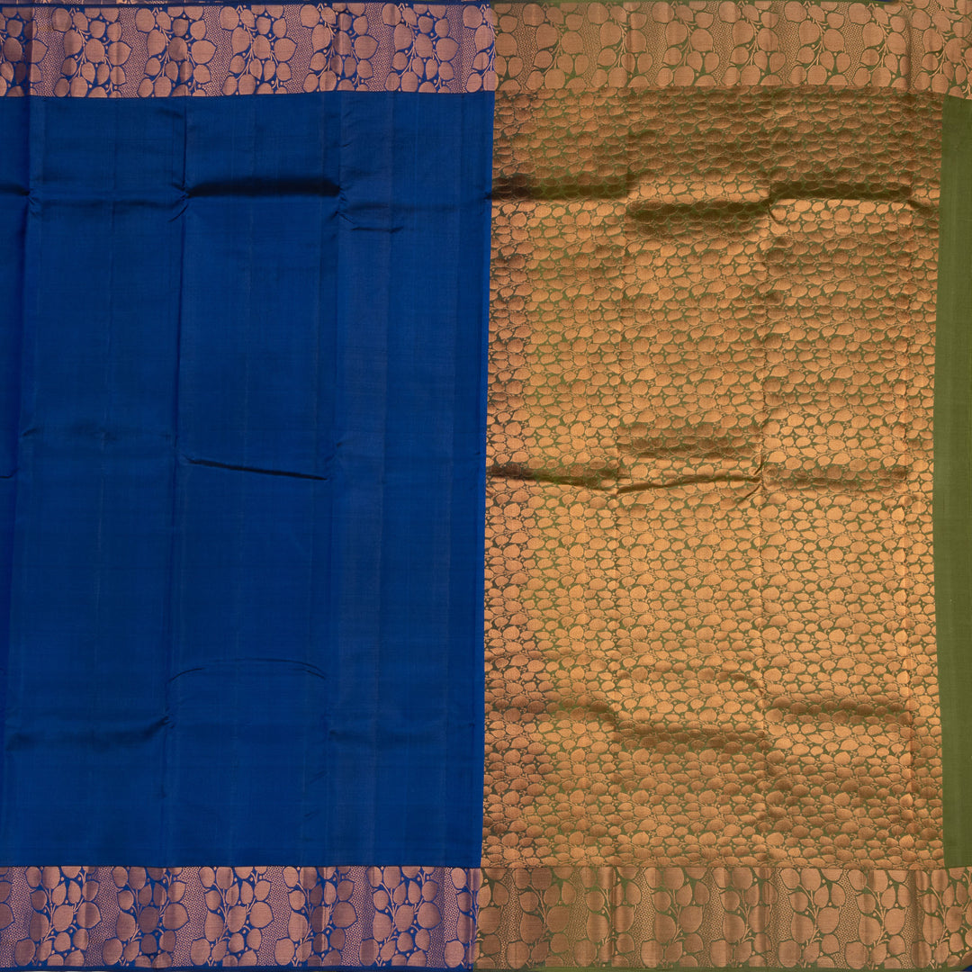 Kuberan Navy Blue Pure Silk Saree