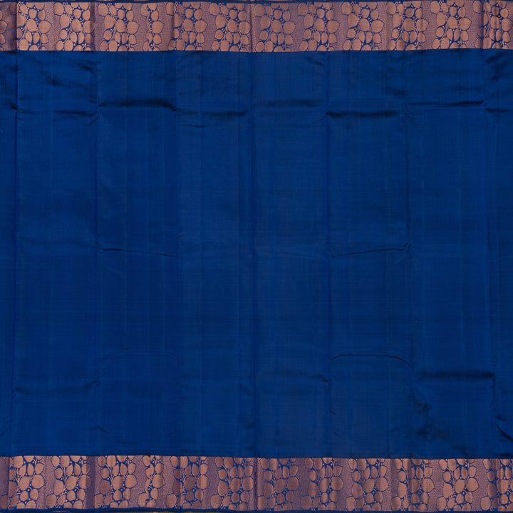 Kuberan Navy Blue Pure Silk Saree