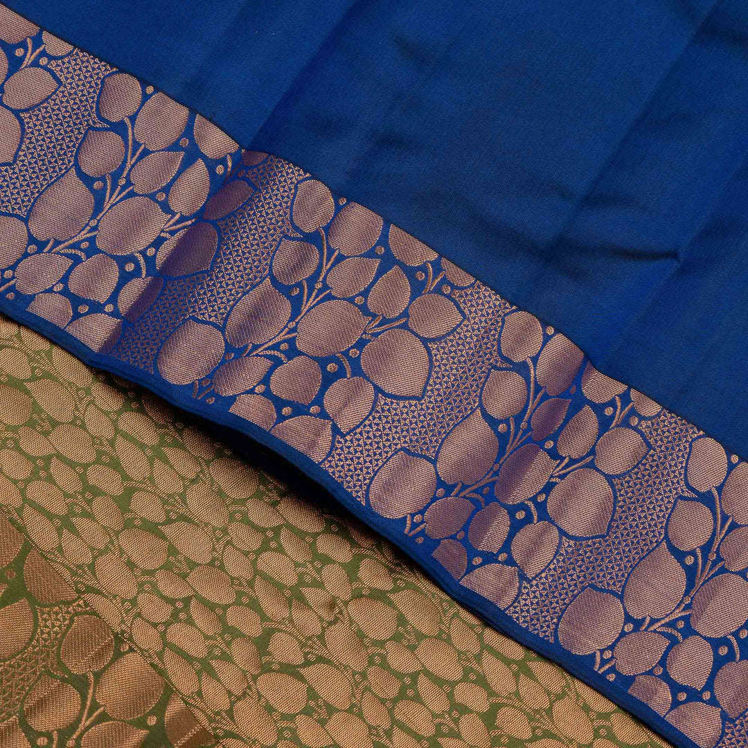 Kuberan Navy Blue Pure Silk Saree