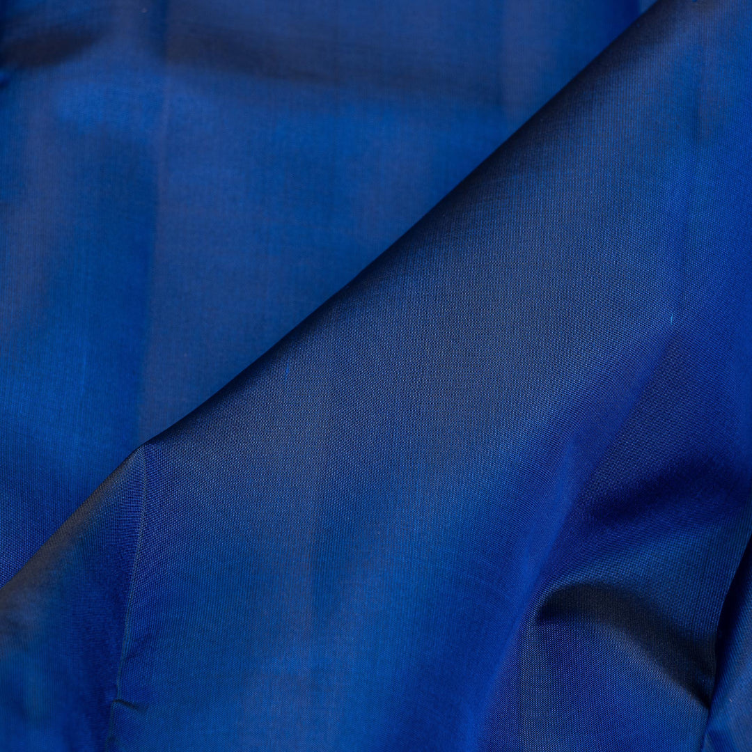 Kuberan Navy Blue Pure Silk Saree