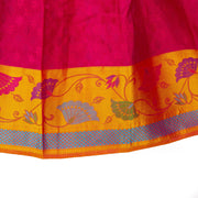Kuberan Pink Golden Art Silk Readymade Pavada