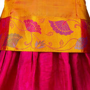 Kuberan Pink Golden Art Silk Readymade Pavada