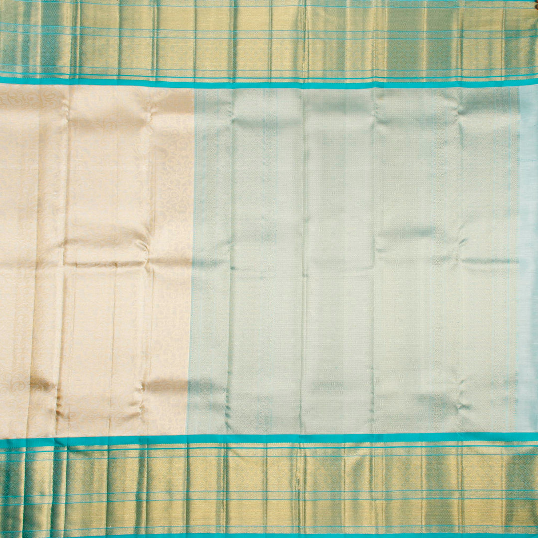 Kuberan Silver Blue  Kanchivaram Silk Saree