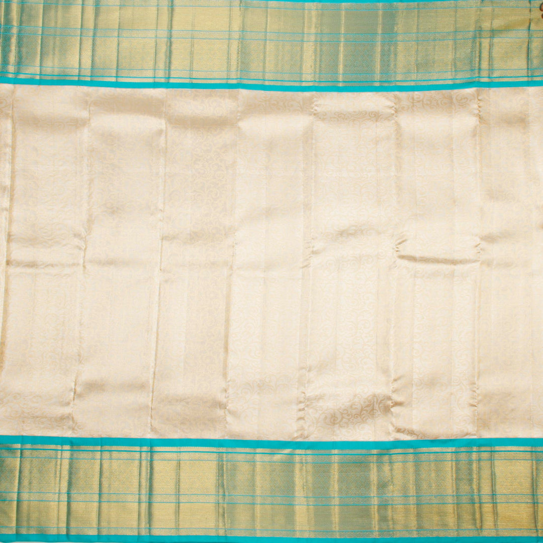 Kuberan Silver Blue  Kanchivaram Silk Saree