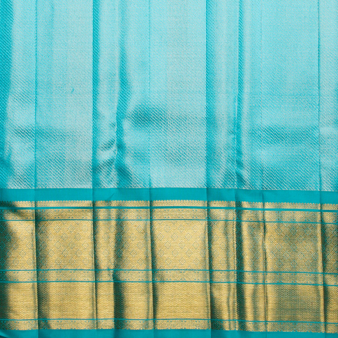 Kuberan Silver Blue  Kanchivaram Silk Saree