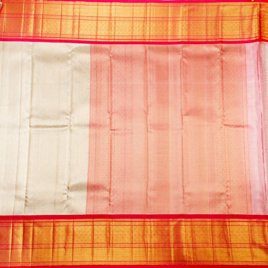 Kuberan Silver Red  Kanchivaram Silk Saree