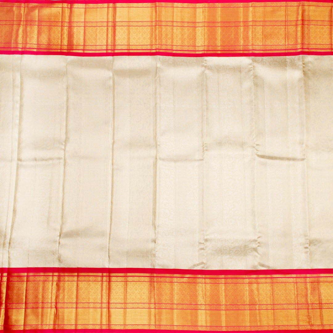 Kuberan Silver Red  Kanchivaram Silk Saree