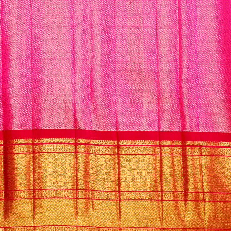 Kuberan Silver Red  Kanchivaram Silk Saree