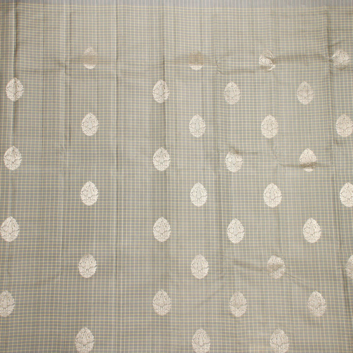 Kuberan Grey Cream Kanchivaram Silk Saree