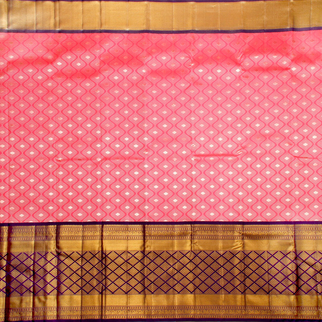 Kuberan Pink Purple  Kanchivaram Silk Saree