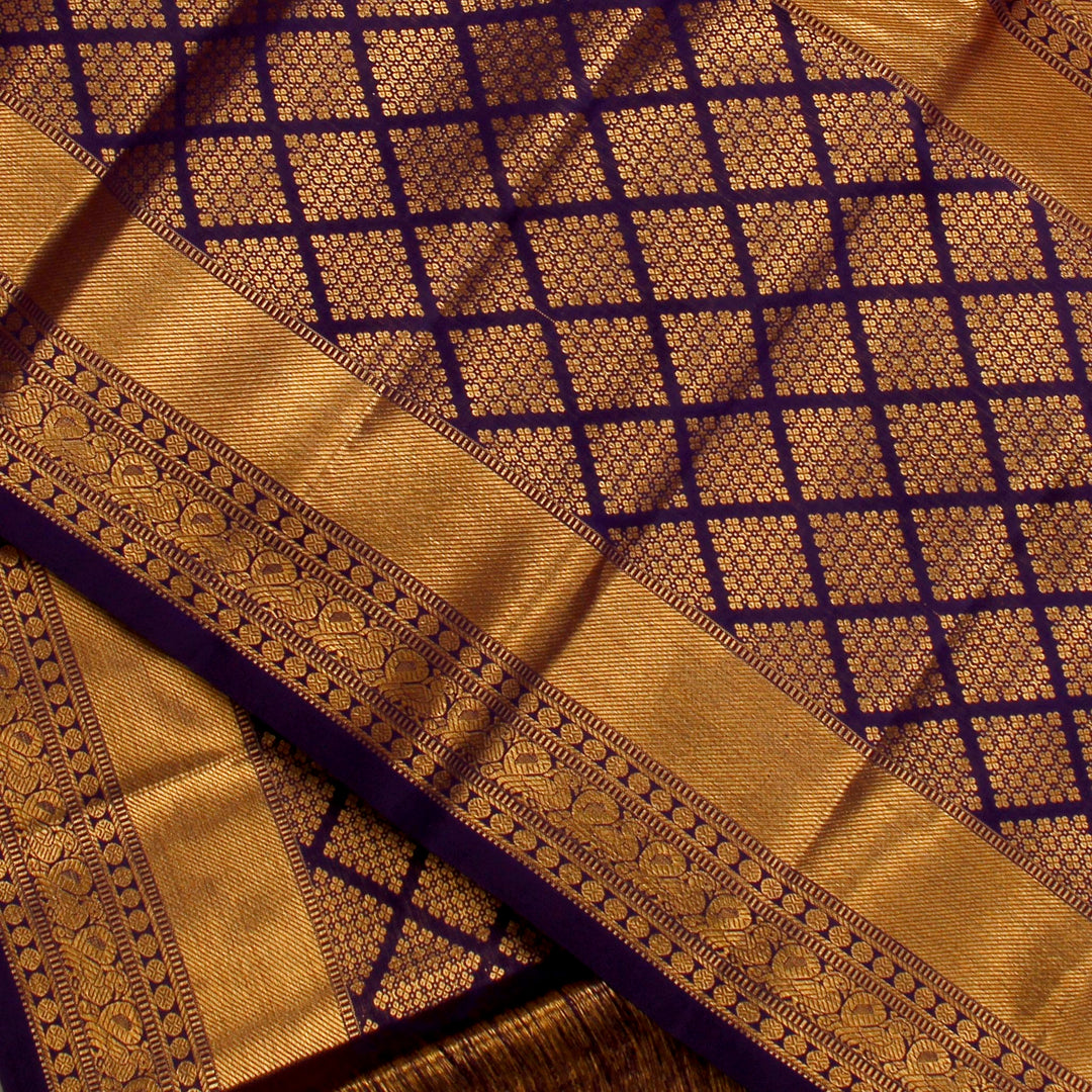 Kuberan Pink Purple  Kanchivaram Silk Saree