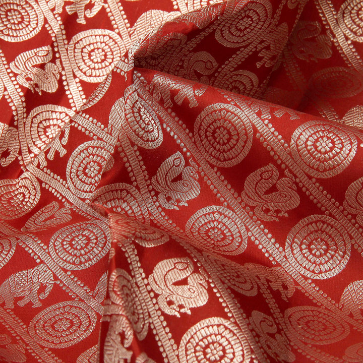 Kuberan Brown Lemon Kanchivaram Silk Saree