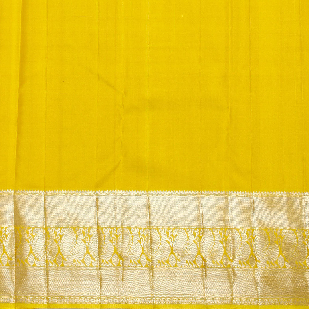 Kuberan Brown Lemon Kanchivaram Silk Saree