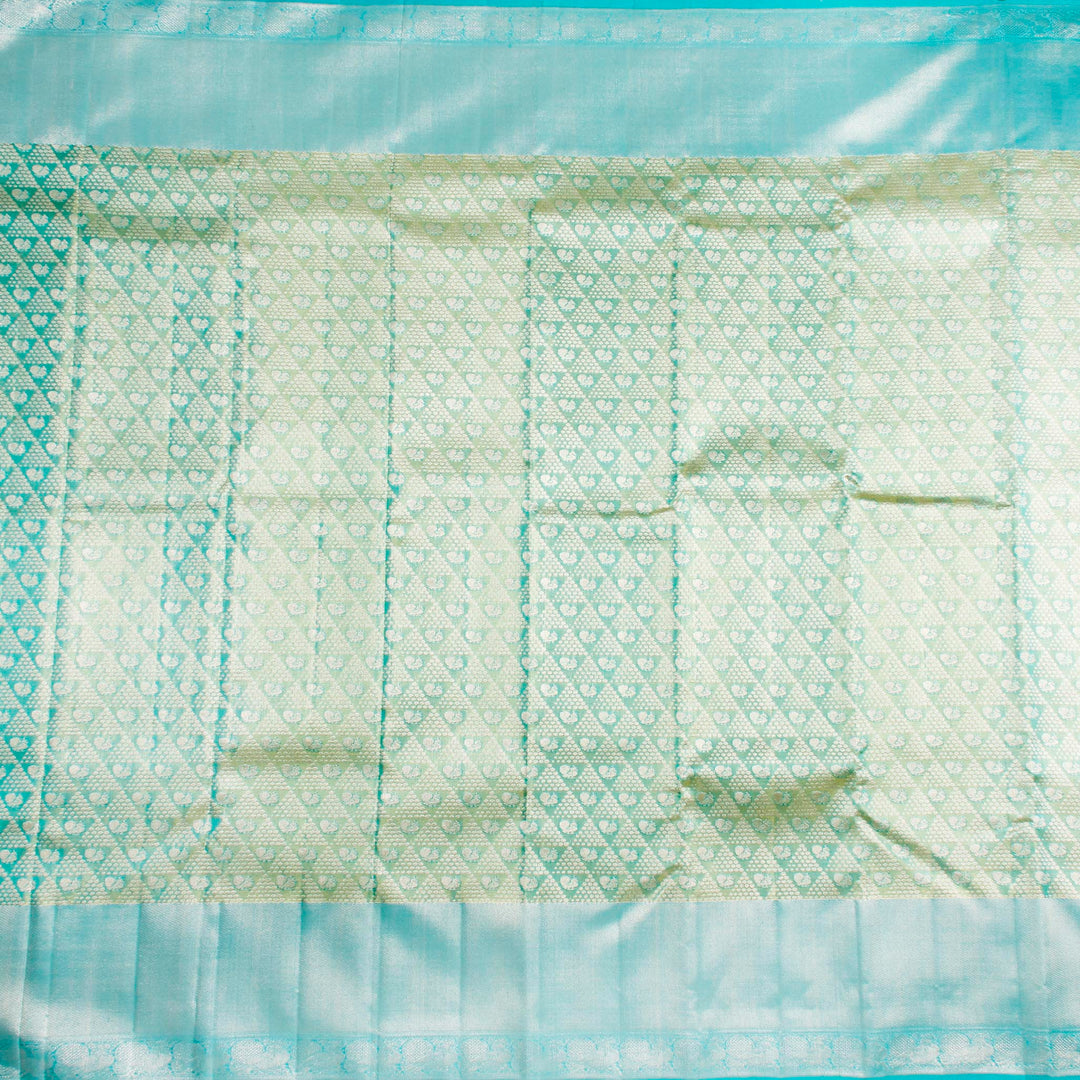 Kuberan Mint Silver Kanchivaram Silk Saree