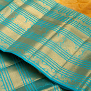 Kuberan Gold Blue Kanchivaram Silk Saree