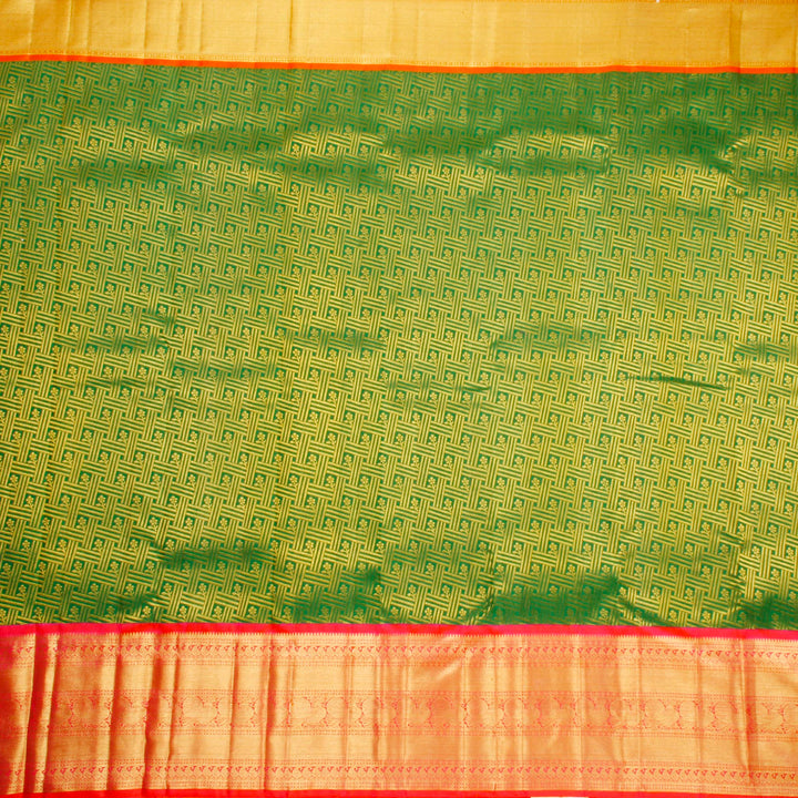 Kuberan Green Pink Kanchivaram Silk Saree