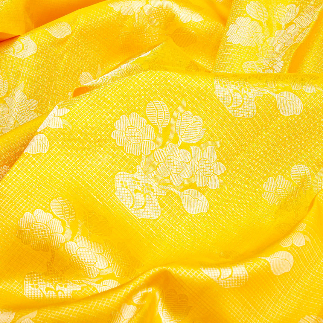 Kuberan Yellow Purple Kanchivaram Silk Saree