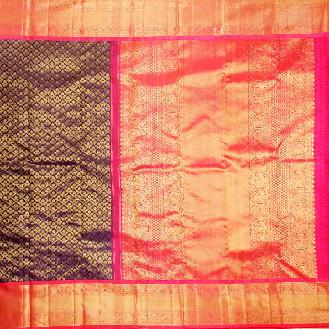 Kuberan Purple Pink Kanchivaram Silk Saree