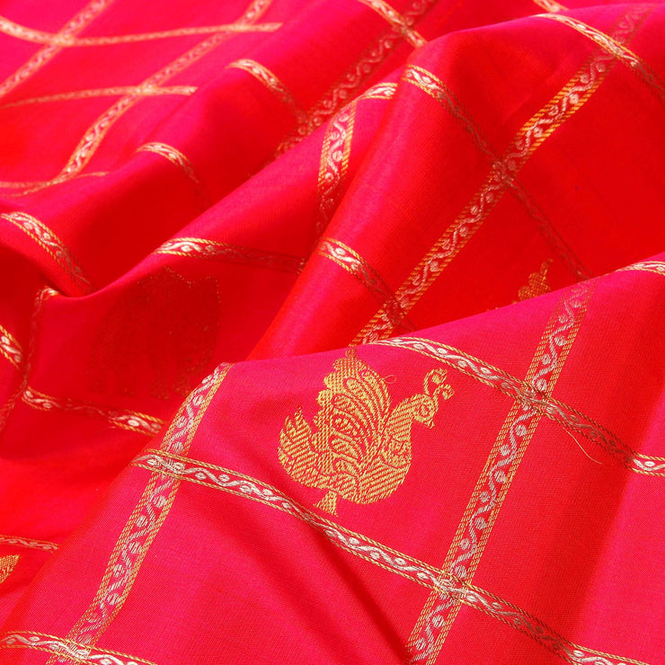 Kuberan Candy Turquoise Kanchivaram Silk Saree