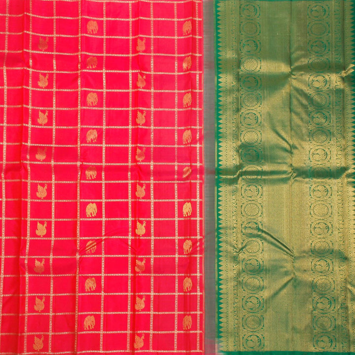 Kuberan Candy Turquoise Kanchivaram Silk Saree