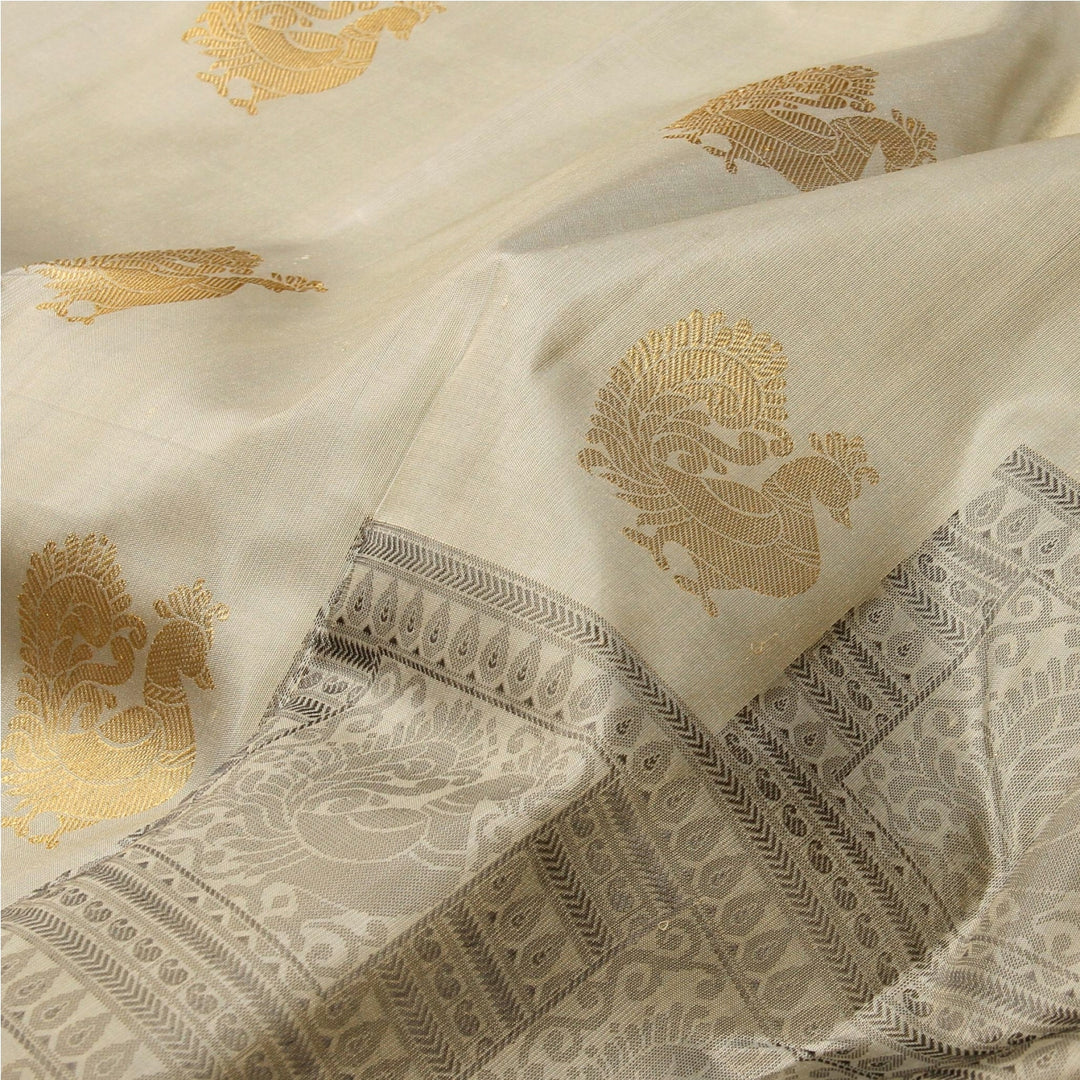 Kuberan Grey Red Kanchivaram Silk Saree