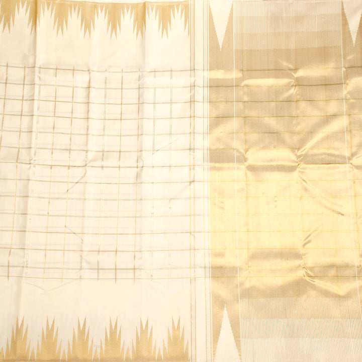 Kuberan White Kanchivaram Silk Saree