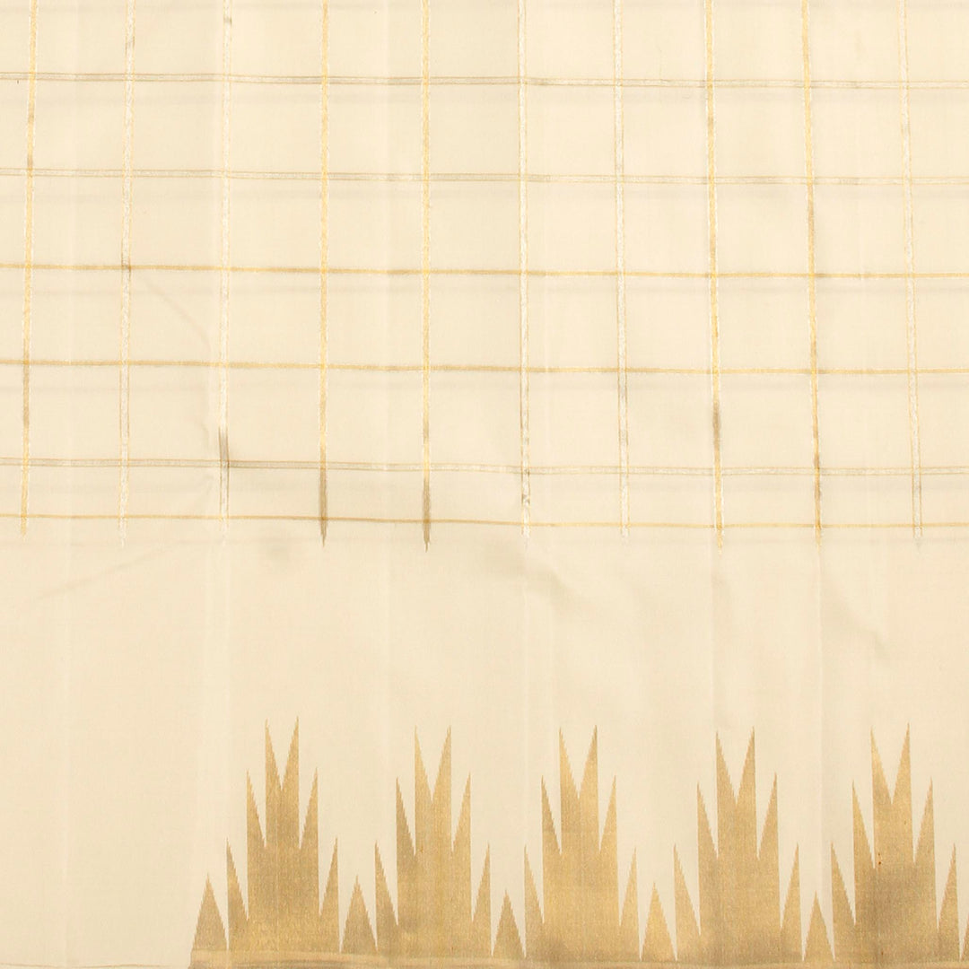 Kuberan White Kanchivaram Silk Saree