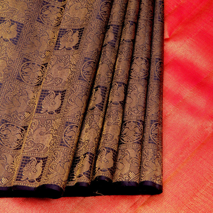 Kuberan Royal Blue Kanchivaram Silk Saree