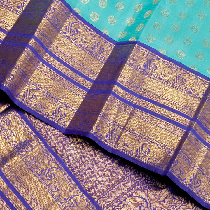 Kuberan Blue Kanchivaram Silk Saree