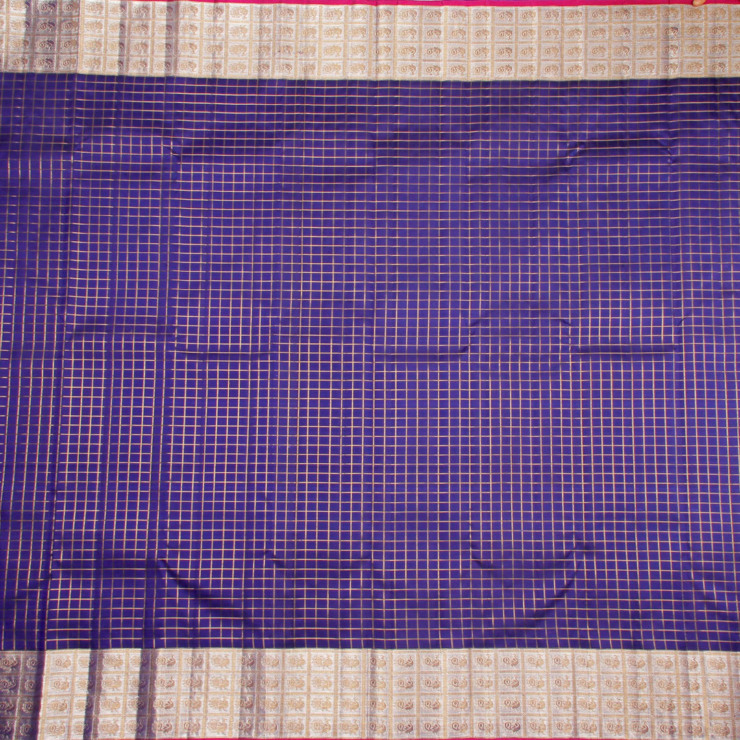 Kuberan Royal Blue Reddish Kanchiavarm Saree