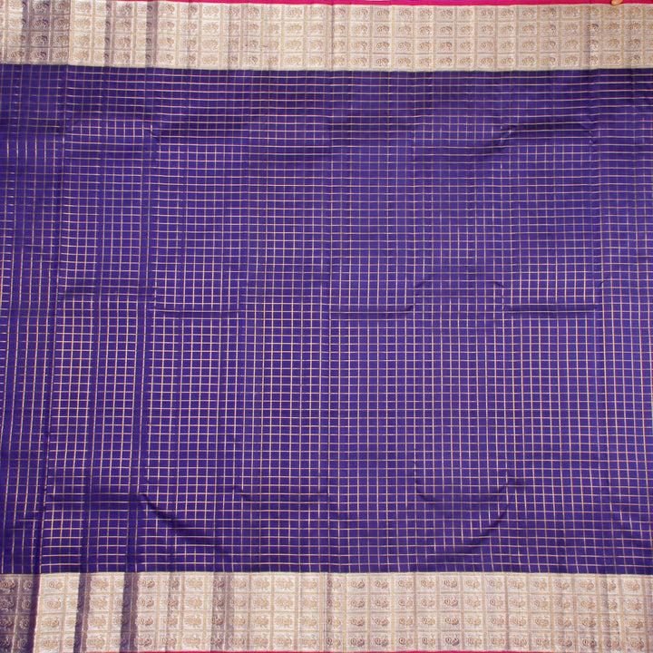 Kuberan Royal Blue Reddish Kanchiavarm Saree