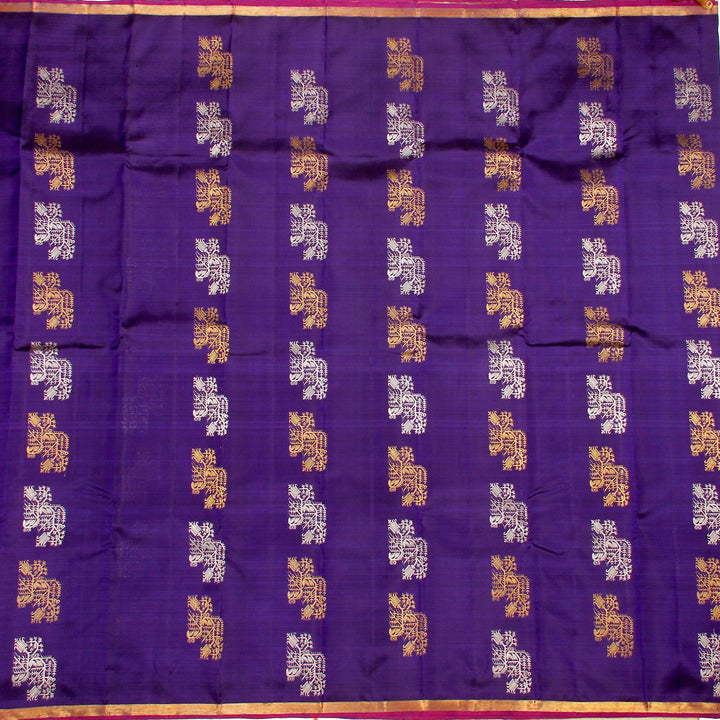 Kuberan Royal Blue Kanchivaram Silk Saree